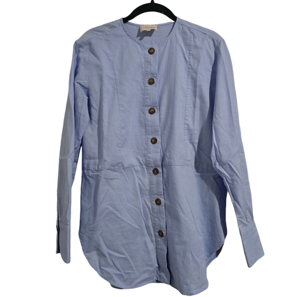 Sezane Tops - Sezane Poplin Button Down Tunic‎ Shirt Blue size 34 / S